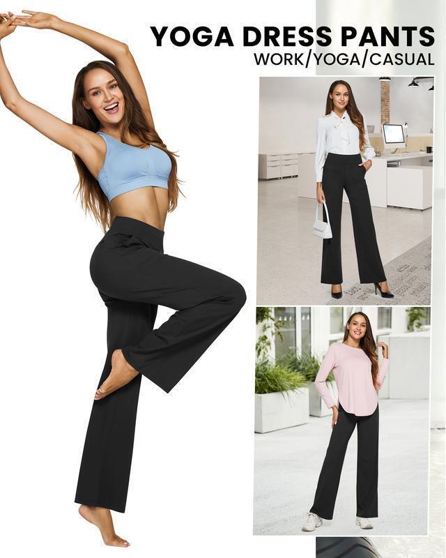 🔥9 PACKS  $25.98🔥Loose High-Waist Business Casual Pants Yoga Pants Women Wide Leg Pants