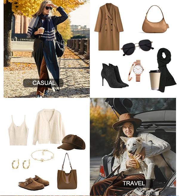 TARSE Women&rsquo;s Corduroy Wide Leg Pants Baggy Minimalist Boho Pants Casual Elastic Waisted Palazzo Harem Pants with Pockets Trendy Barrel Trousers Halloween Womenswear Loose