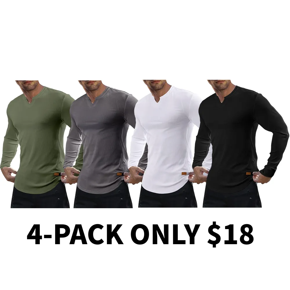 Men's Plain Casual Muscle Shirts for Men Slim Fitted