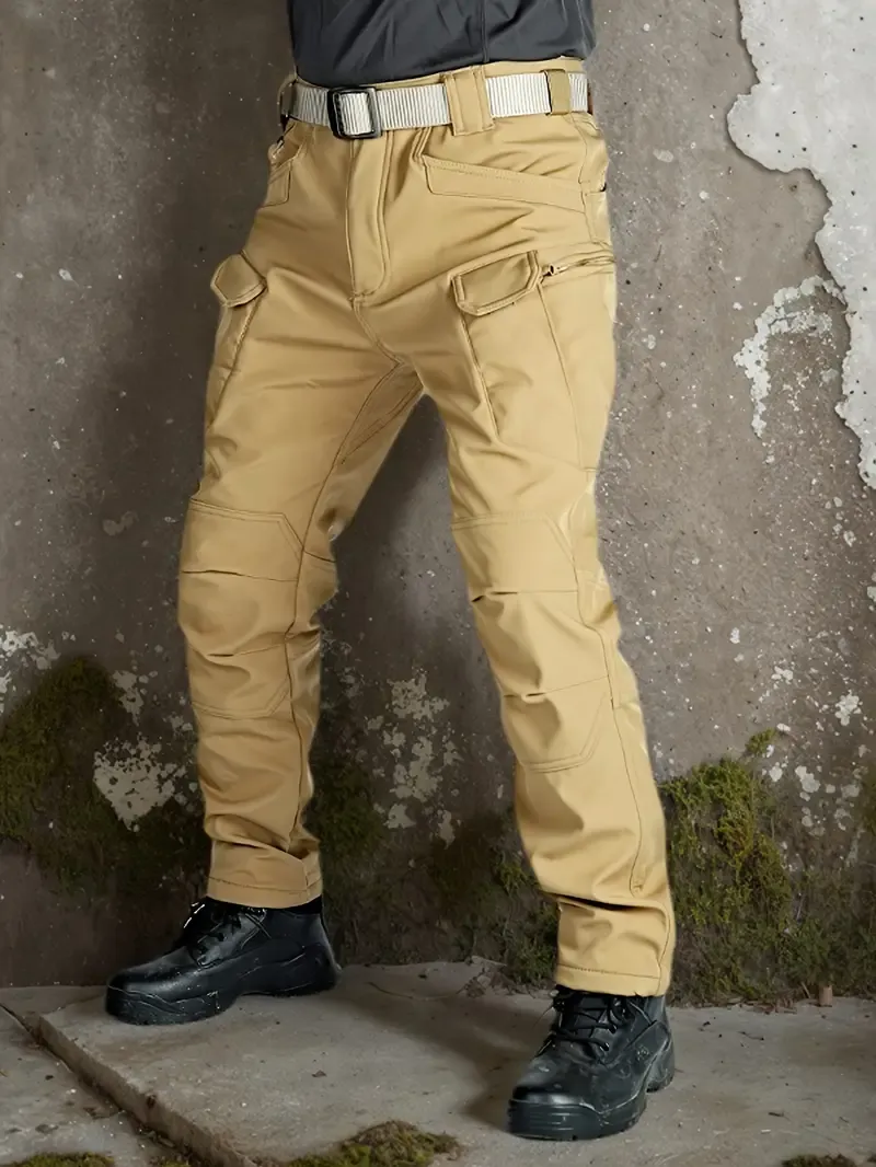 Windproof Warm Men's Outdoor Military Tactical Pants | Soft Shell Fleece Lined