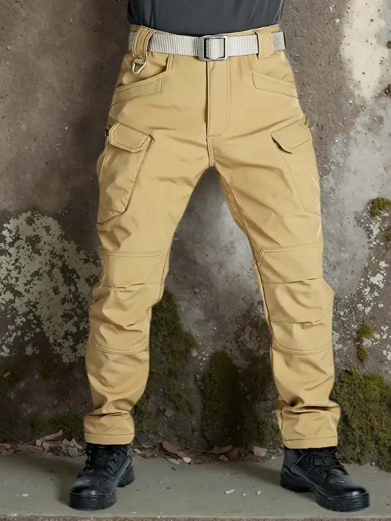 Windproof Warm Men's Outdoor Military Tactical Pants | Soft Shell Fleece Lined
