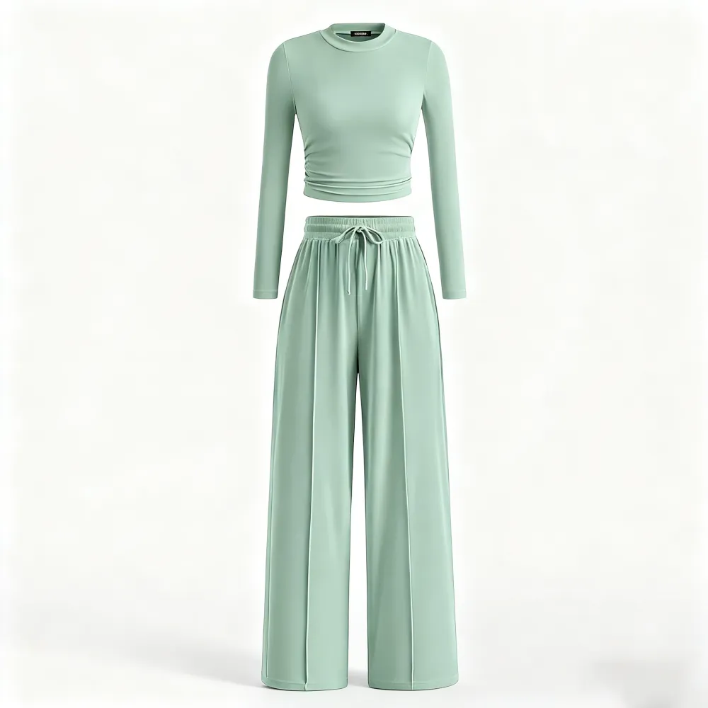 2-Piece Ribbed Knit Lounge Set