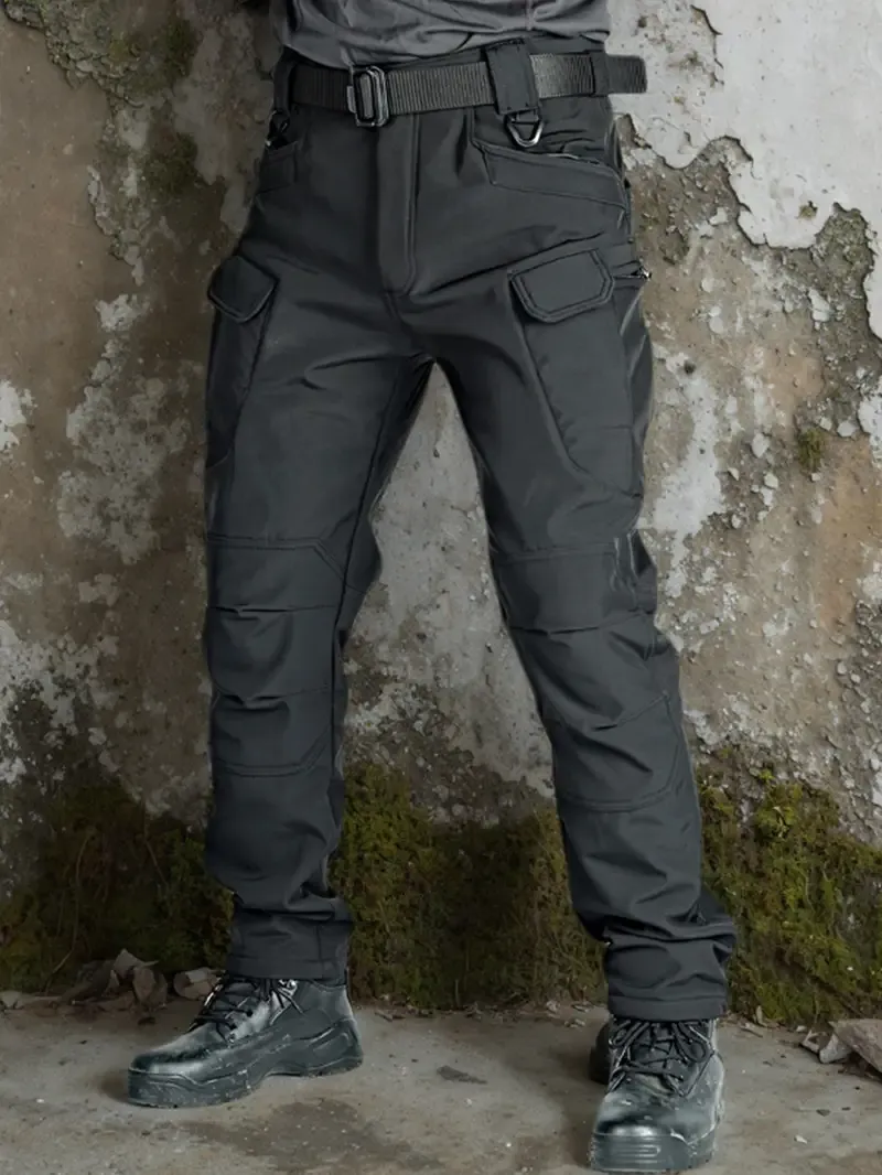 Windproof Warm Men's Outdoor Military Tactical Pants | Soft Shell Fleece Lined