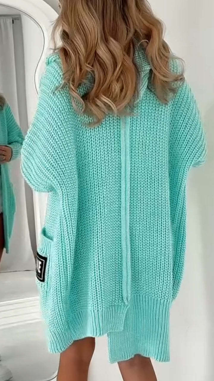 Women's Hooded Knitted Casual Cardigan