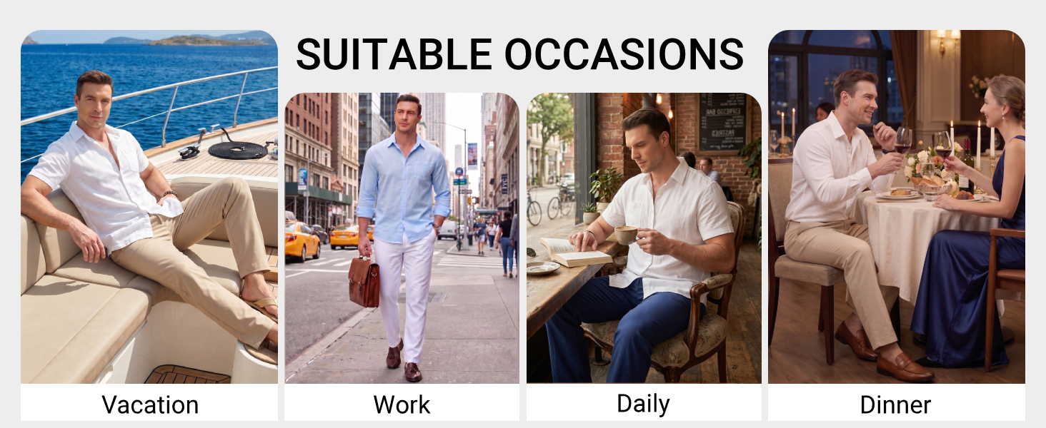 mens casual linen pants