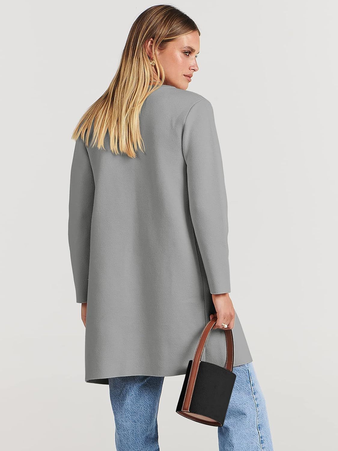 Women's Open Front Knit Lightweight Cardigan Casual Long Coatigan Sweater Lady Jacket Coat 2025 Fall Outerwear