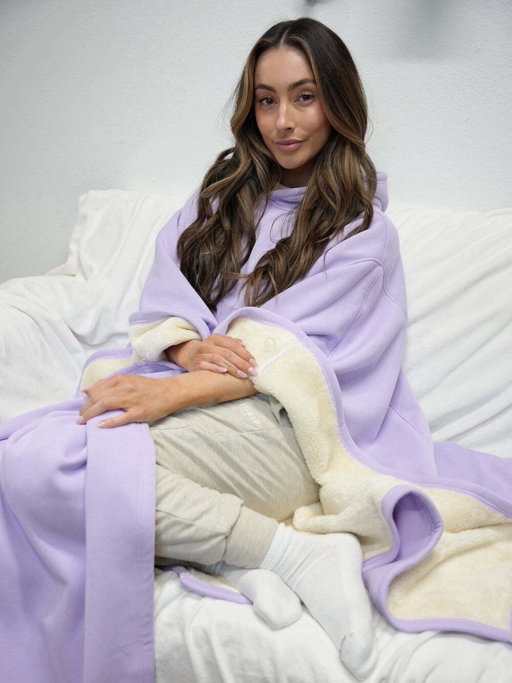 🎉Black Friday Sale - Solid Color sided Fleece Hoodie Blanket