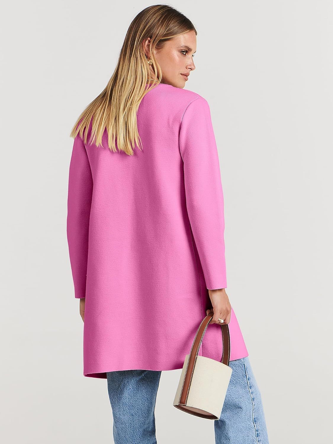 Women's Open Front Knit Lightweight Cardigan Casual Long Coatigan Sweater Lady Jacket Coat 2025 Fall Outerwear