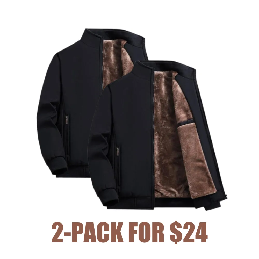 🔥Last Day 48% Off-Men’s Thermal Fleece Zip Jacket – Warm, Durable Outerwear for Fall & Winter Adventures