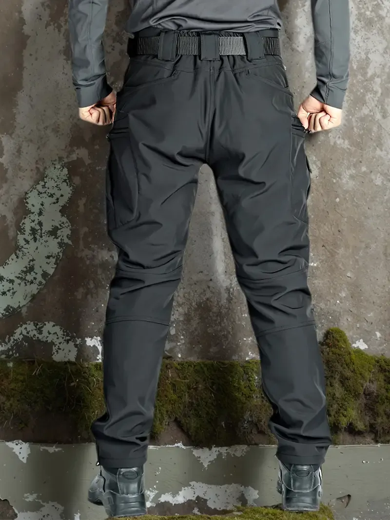 Windproof Warm Men's Outdoor Military Tactical Pants | Soft Shell Fleece Lined