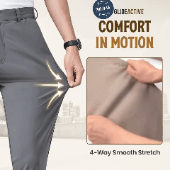 GlideActive - Men's Active Khaki Pants With Expandable Waistband