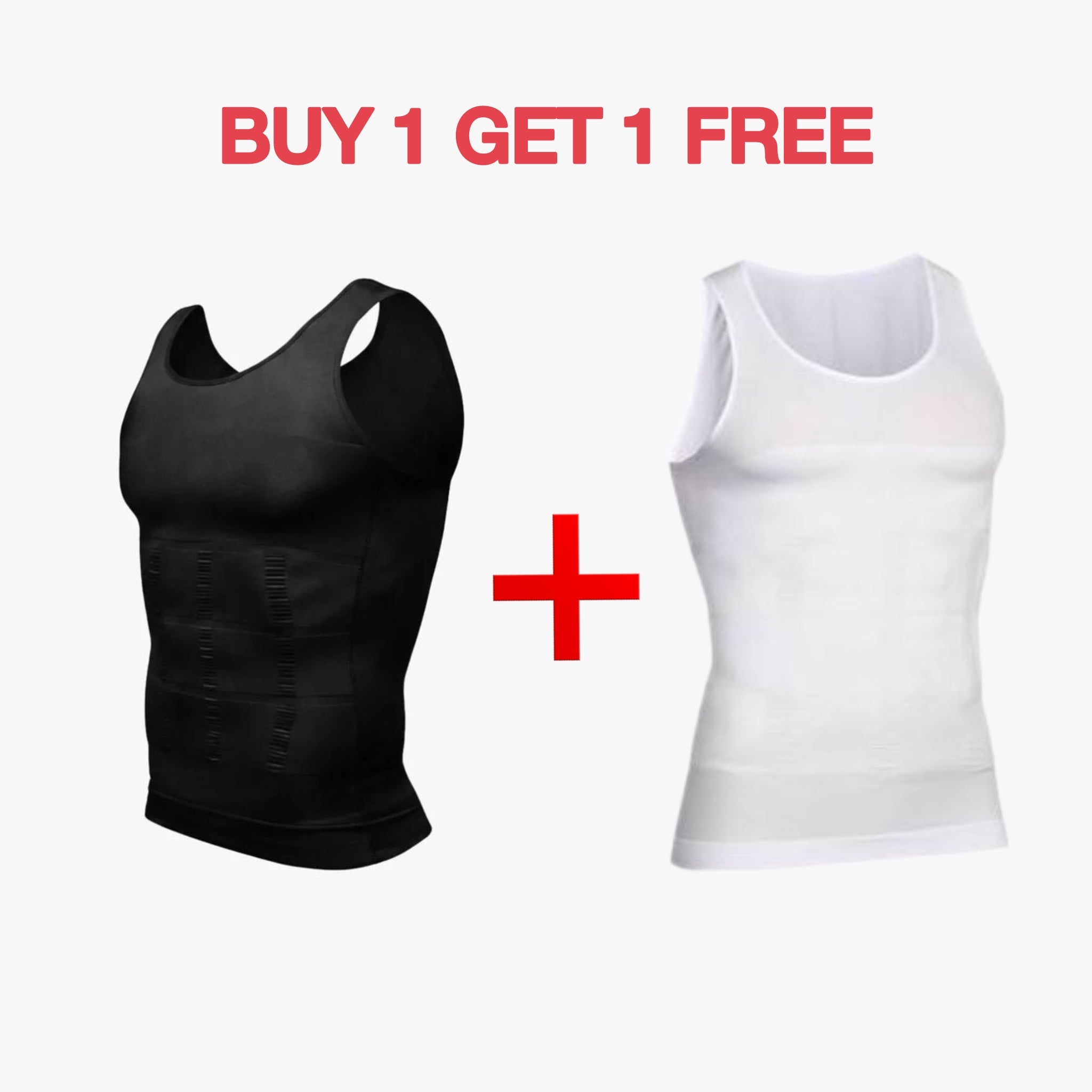 {Pack of 2} [BUY 1 GET 1 FREE] Men's Shapers Tank - Breathable Activewear Mesh