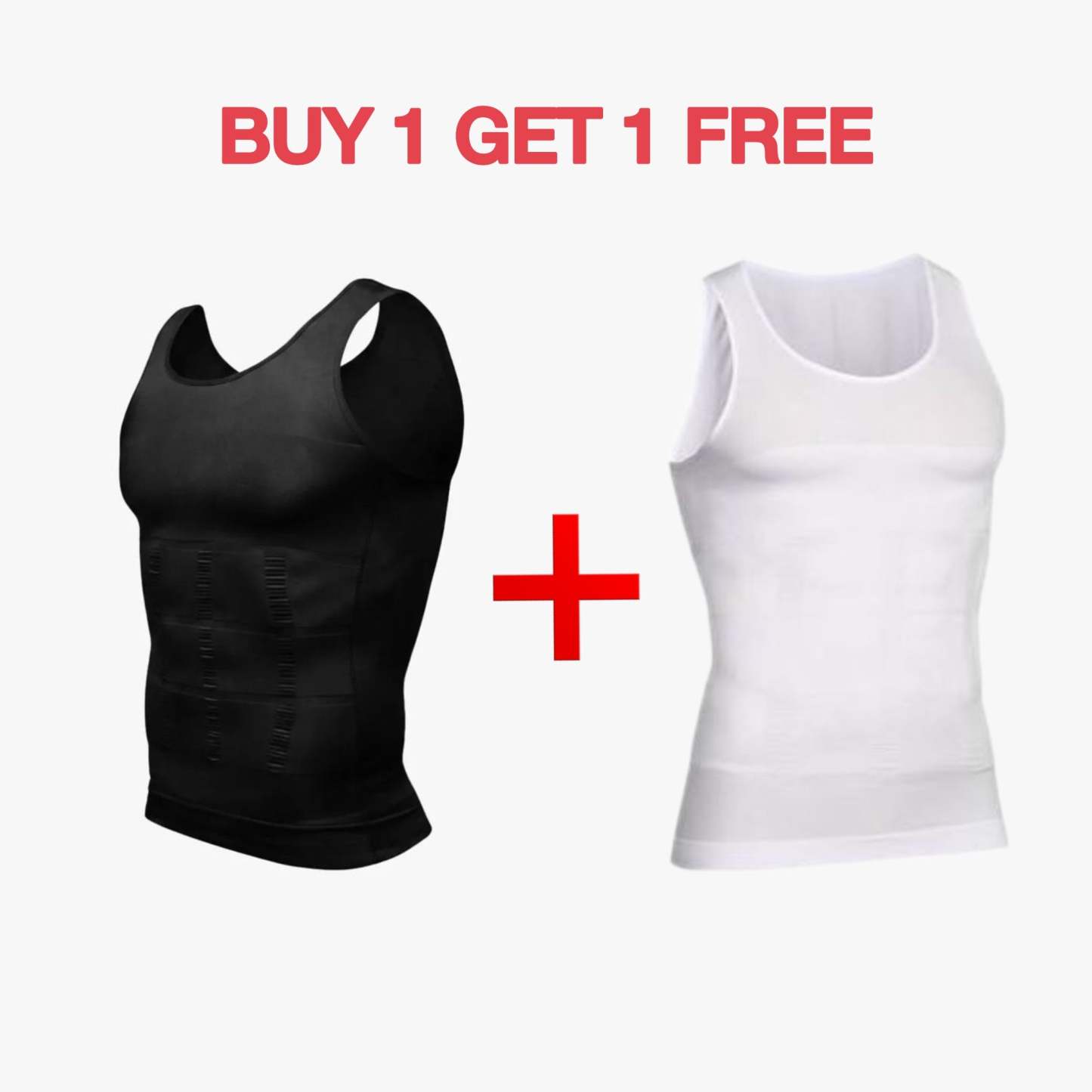 {Pack of 2} [BUY 1 GET 1 FREE] Men's Shapers Tank - Breathable Activewear Mesh