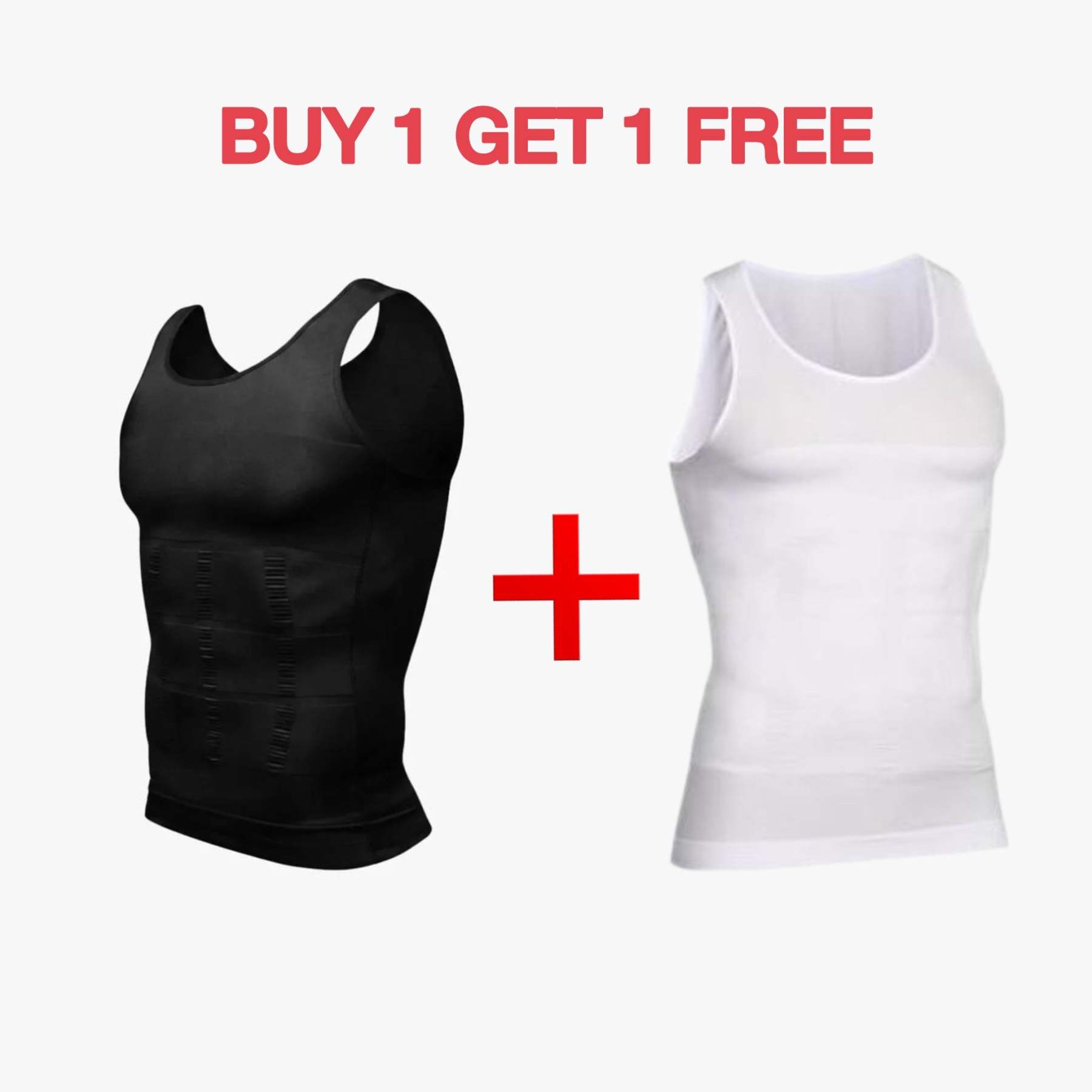 {Pack of 2} [BUY 1 GET 1 FREE] Men's Shapers Tank - Breathable Activewear Mesh