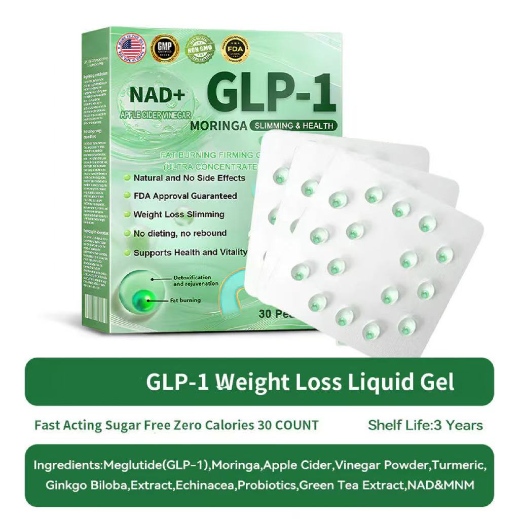 GLP-1 Weight Loss Liquid Gel🏅 - NAD+ & Moringa & ACV & Keto BHB — Obesity, Cardiovascular Disease, Diabetes, Sleep Apnea, Joint Problems and More