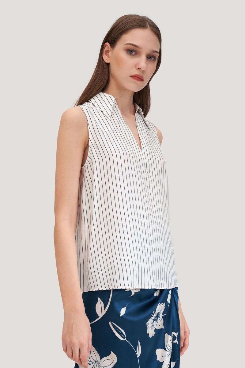 #color_Bleu Marine à Fines Rayures