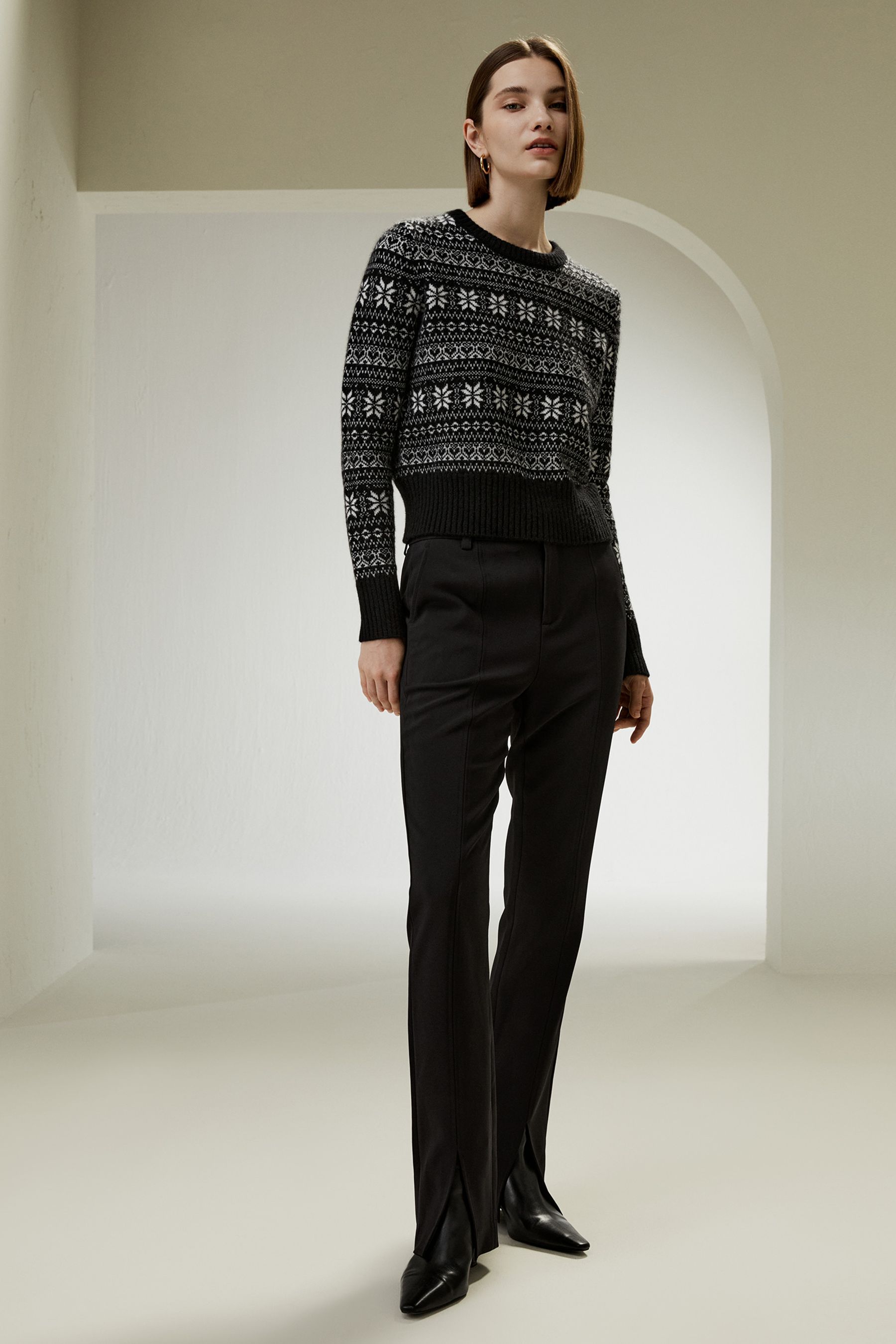 #color_Noir avec des flocons de neige