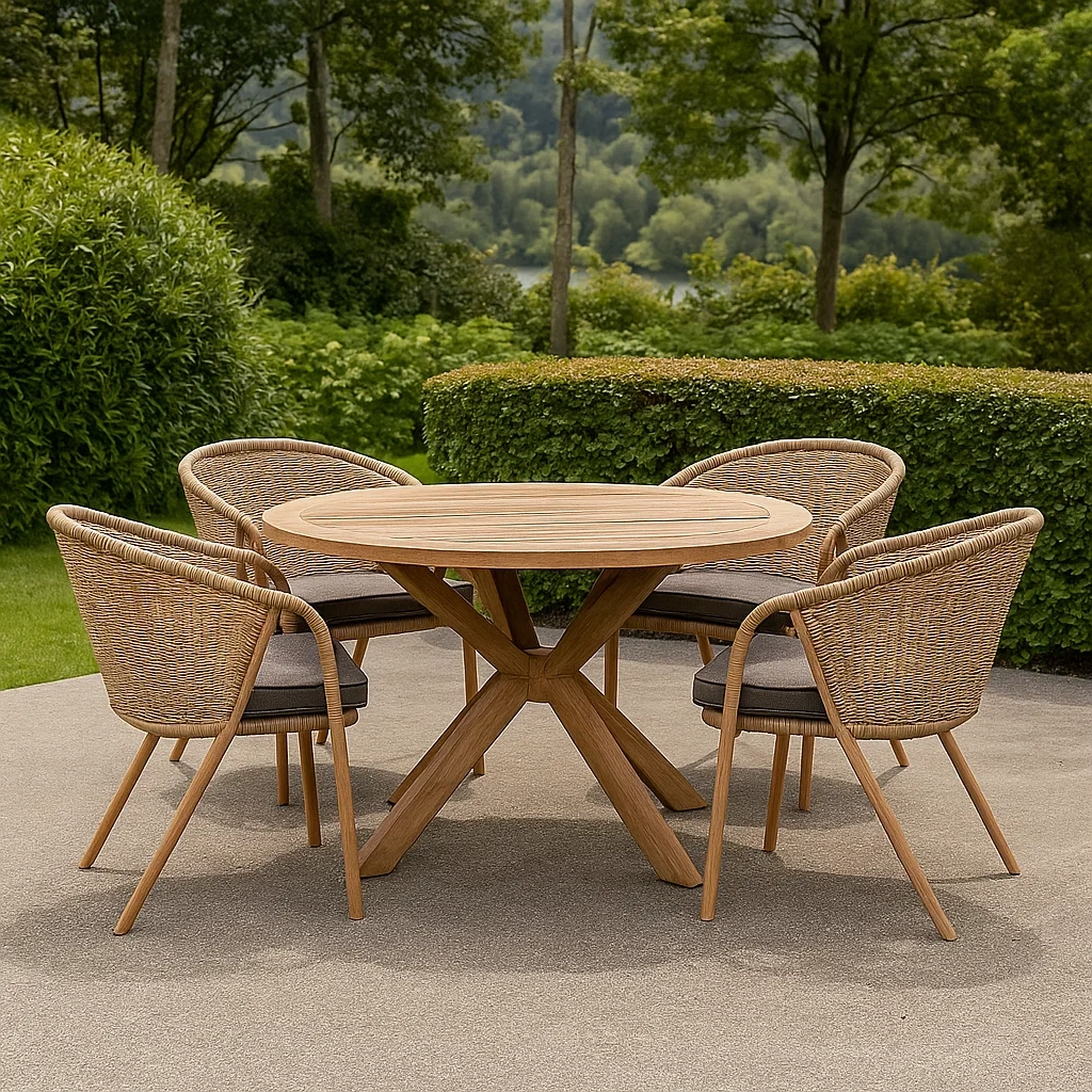 Mobilier de jardin,Ensemble table et chaise de jardin - Meutable