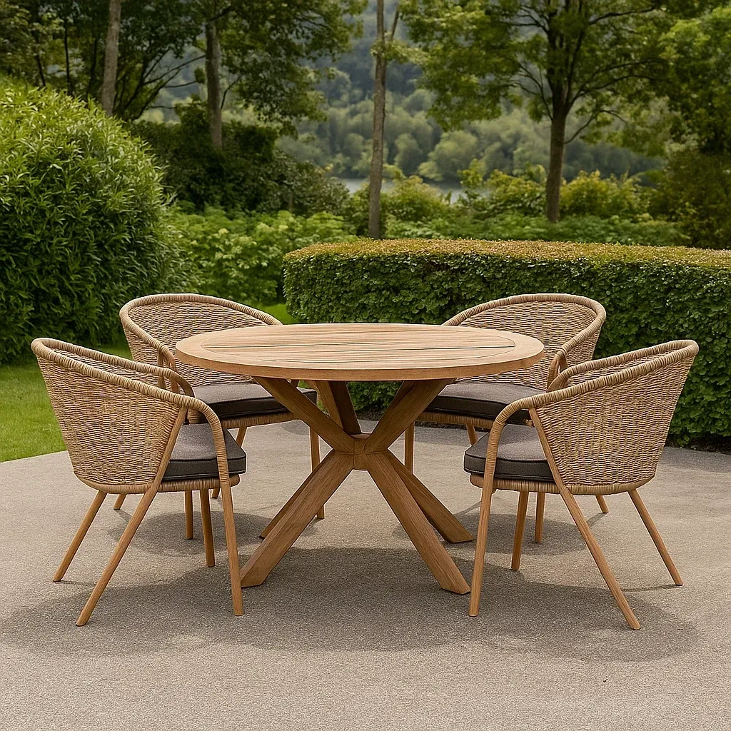 Mobilier de jardin,Ensemble table et chaise de jardin - Meutable