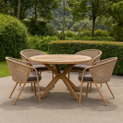 Mobilier de jardin,Ensemble table et chaise de jardin - Meutable