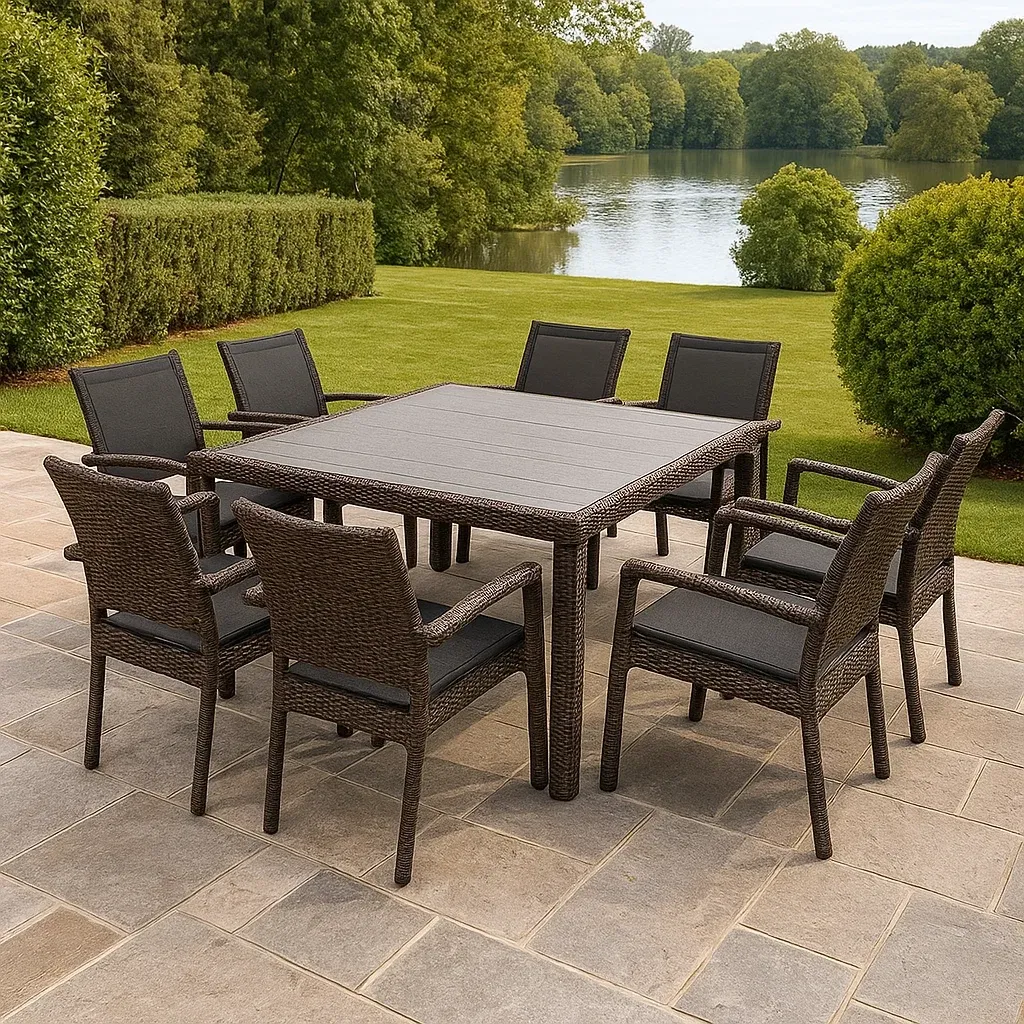 Mobilier de jardin,Ensemble table et chaise de jardin - Meutable