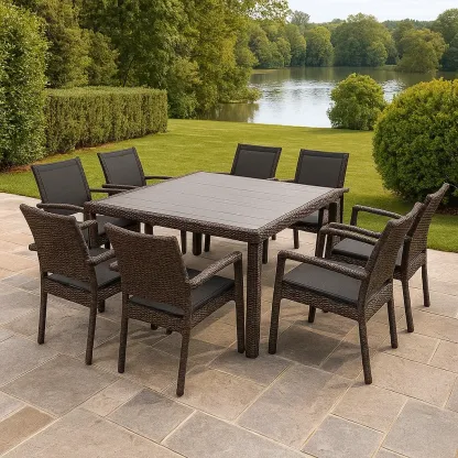Mobilier de jardin,Ensemble table et chaise de jardin - Meutable
