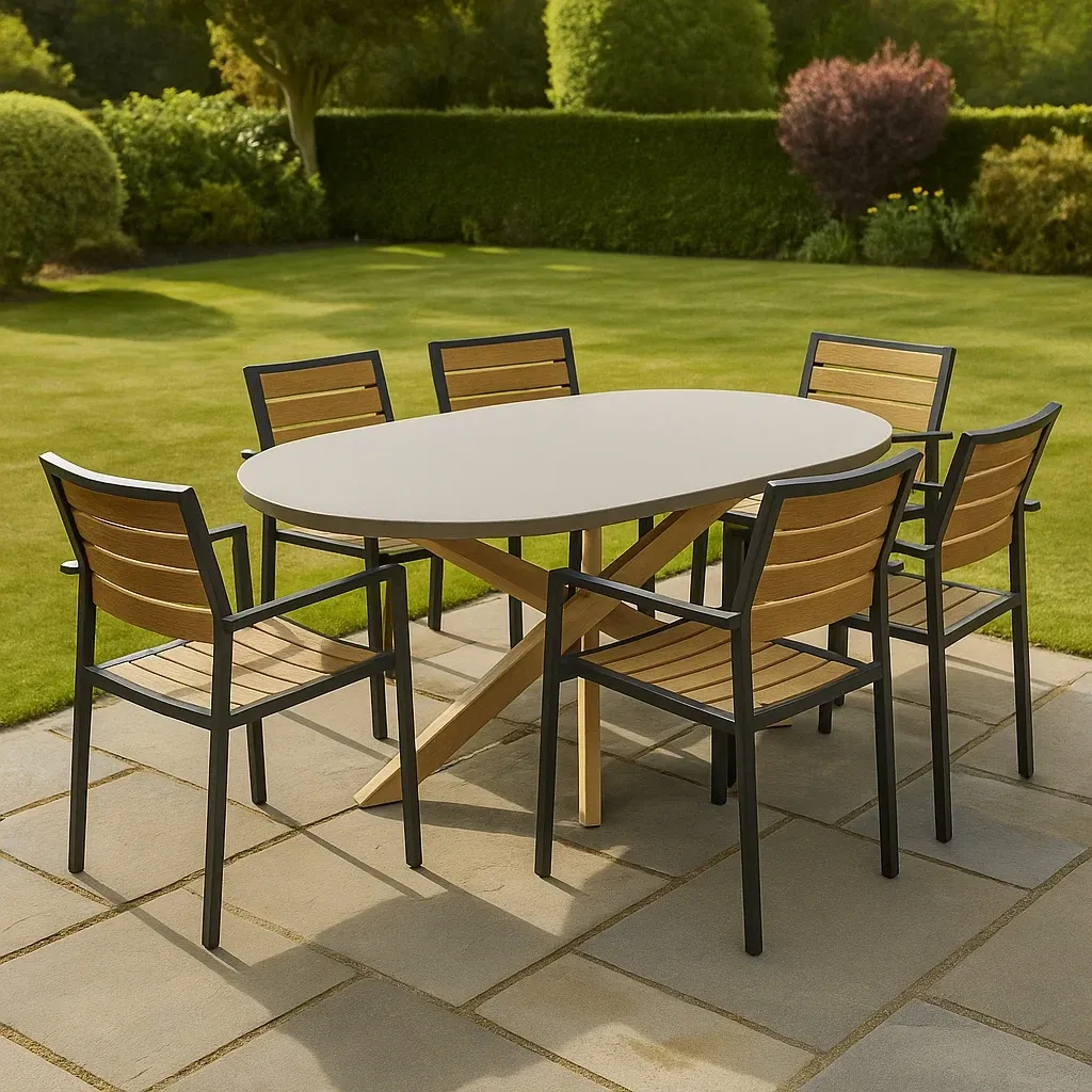 Mobilier de jardin,Ensemble table et chaise de jardin - Meutable