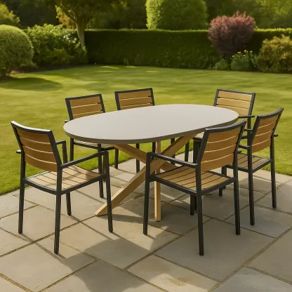 Mobilier de jardin,Ensemble table et chaise de jardin - Meutable