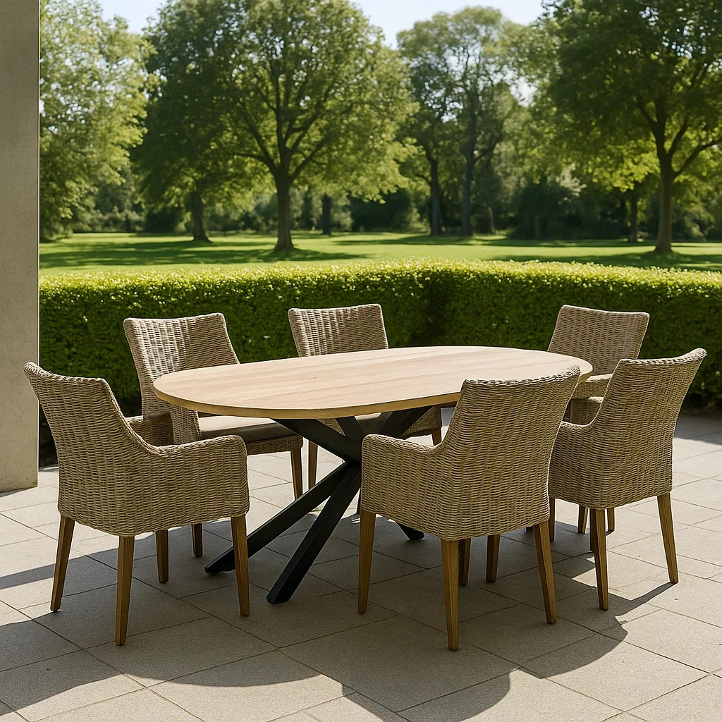 Mobilier de jardin,Ensemble table et chaise de jardin - Meutable