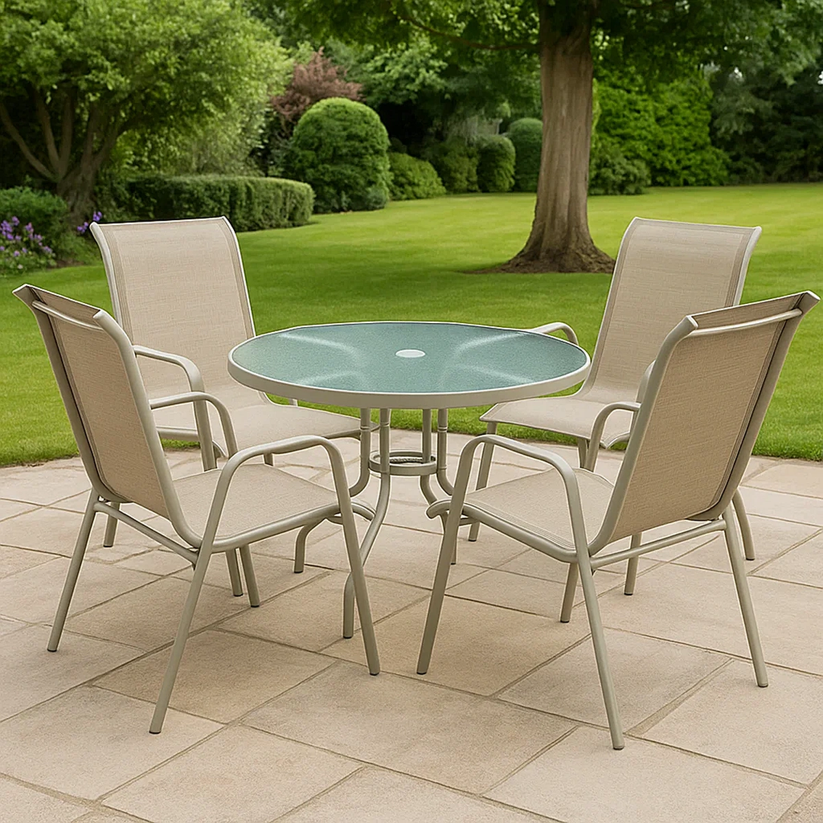 Mobilier de jardin,Ensemble table et chaise de jardin - Meutable
