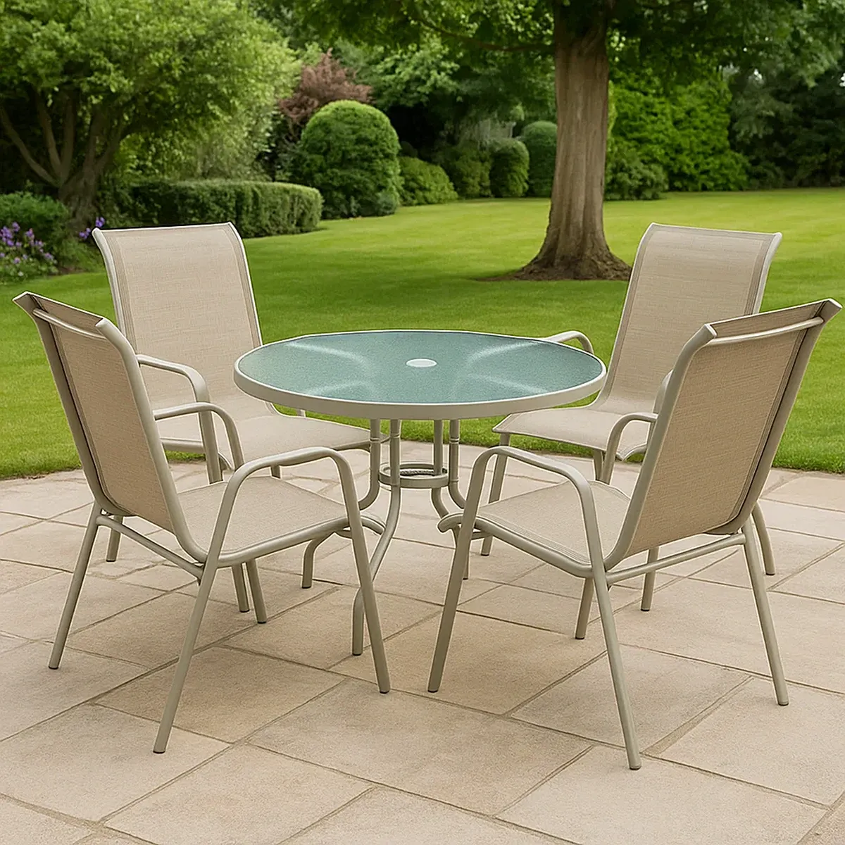 Mobilier de jardin,Ensemble table et chaise de jardin - Meutable