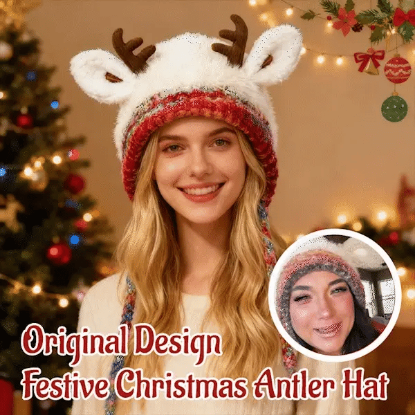 Buy 1 Get 1 Free 🎅 Original Design Festive Christmas Antler Hat