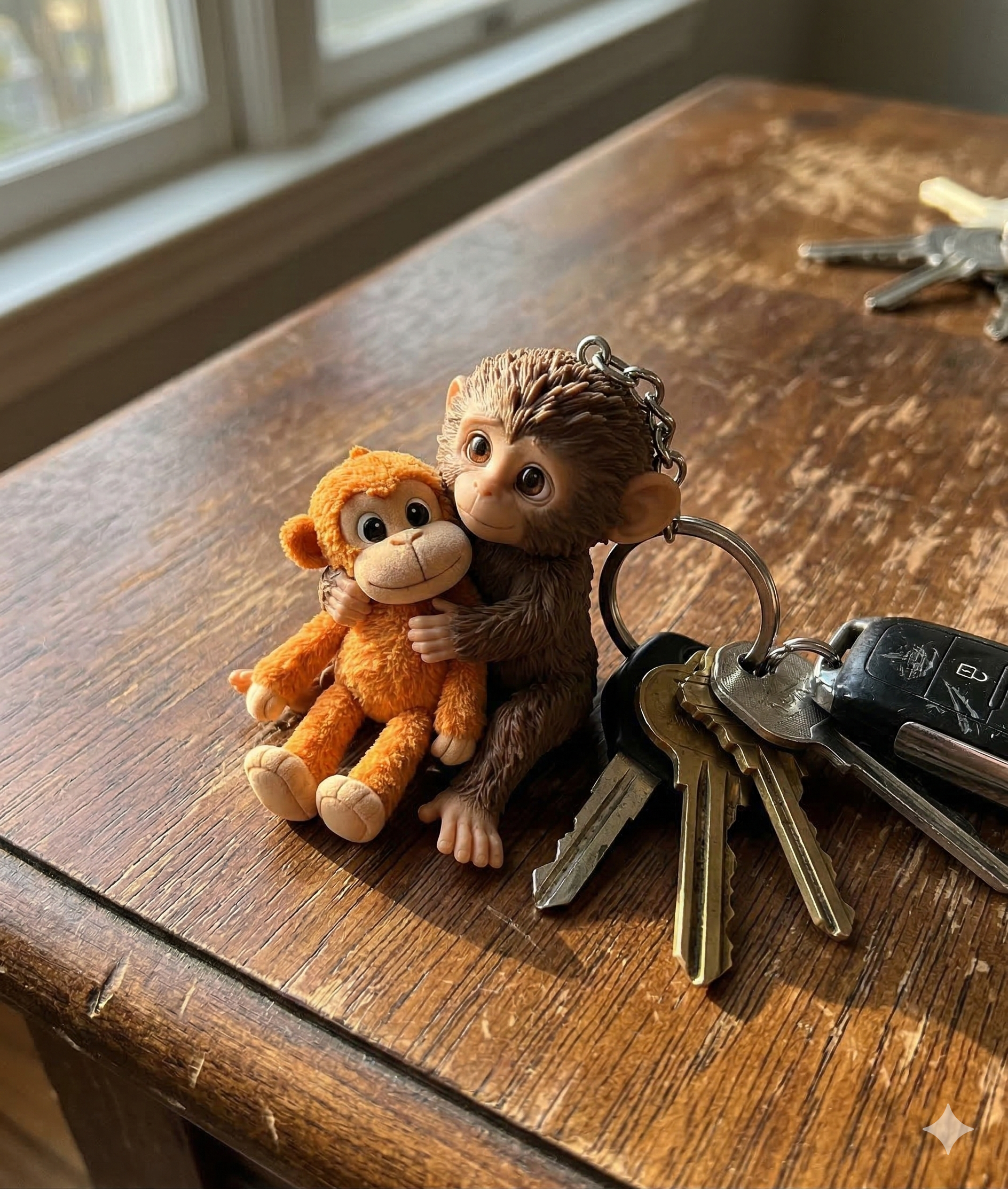 The "Forever Hug" Monkey Family Keychain - Sweet Gift for Loved Ones