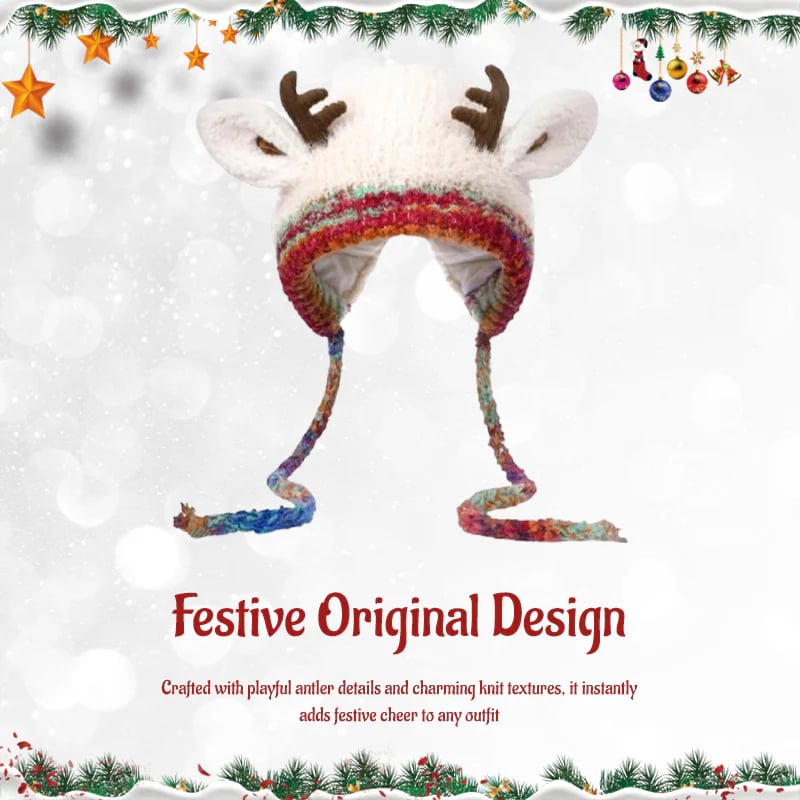 Buy 1 Get 1 Free 🎅 Original Design Festive Christmas Antler Hat