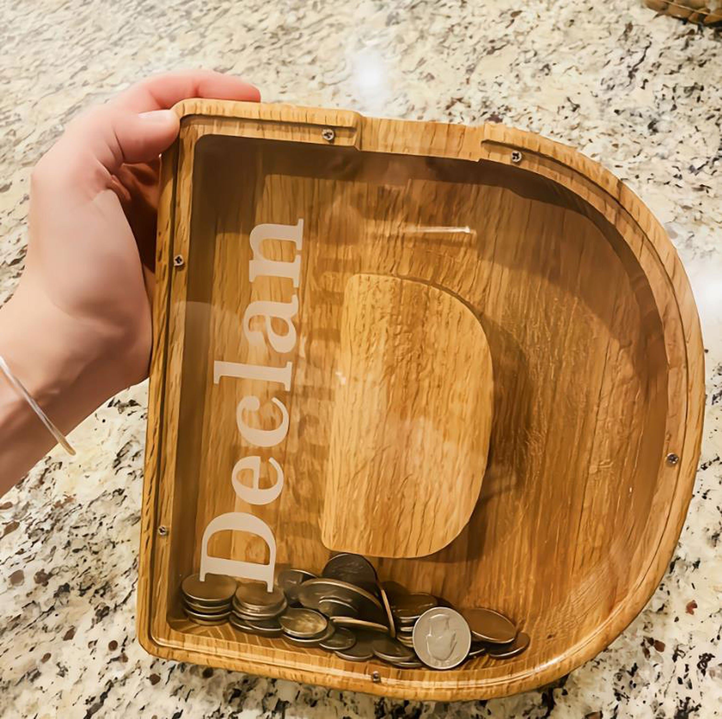 💰Personalized Large Wooden Kids Letter Piggy Bank | Best Christmas Gift🎁