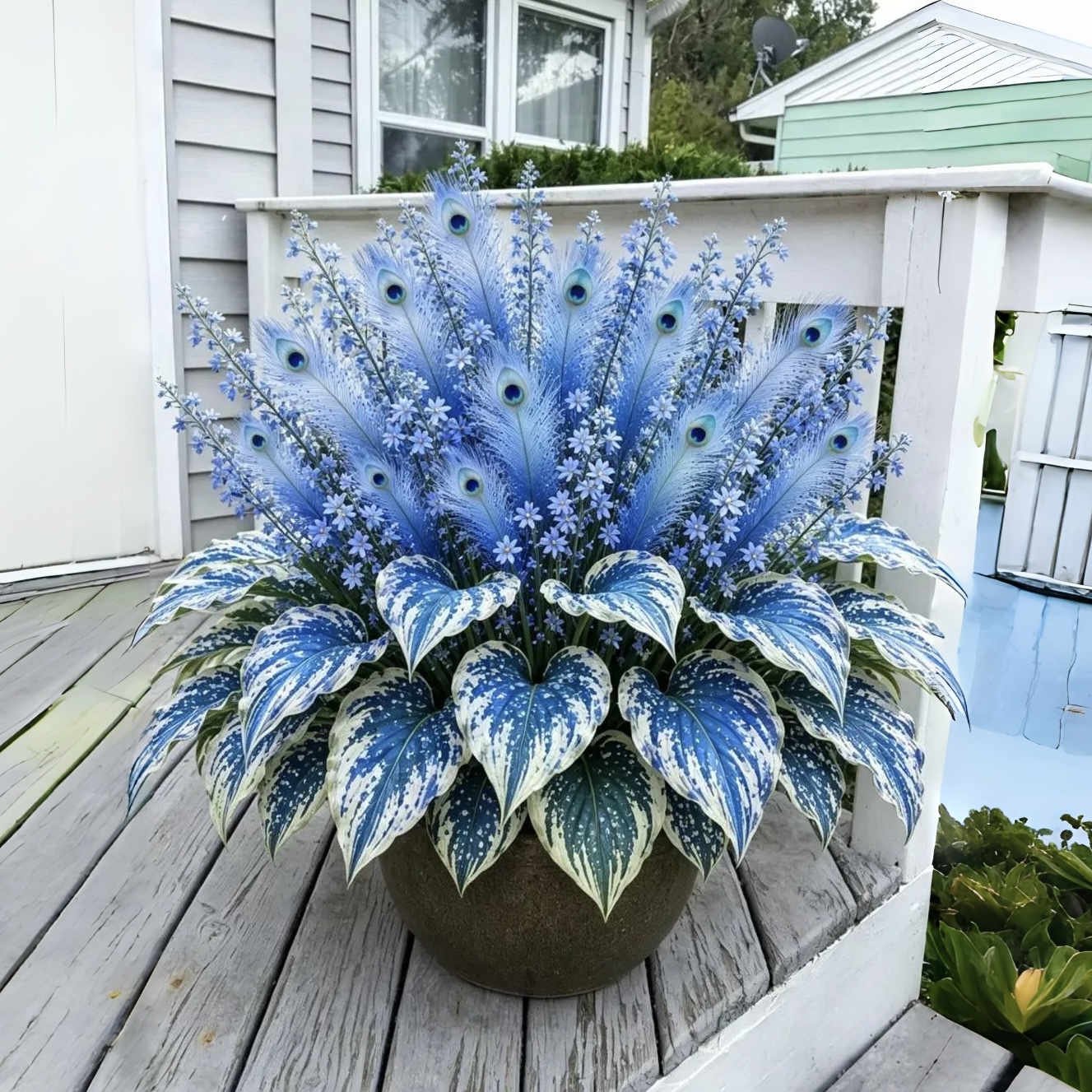 🔥 Hot Sale 70% OFF🌲Artificial Peacock Flame Flower Outdoor UV-Resistant Garden Decoration