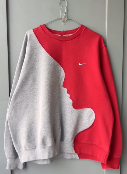 Original patchwork design sweatshirt