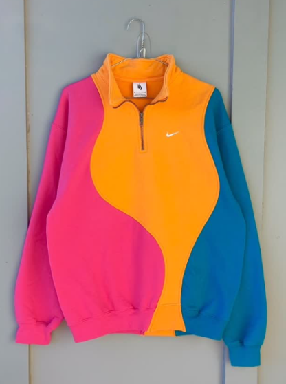 Original patchwork design sweatshirt