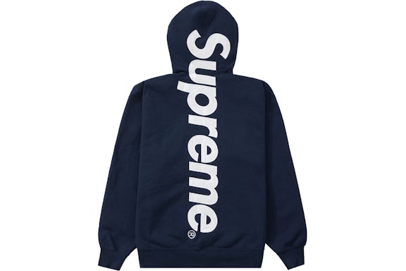 Satin Appliqué Hooded Sweatshirt