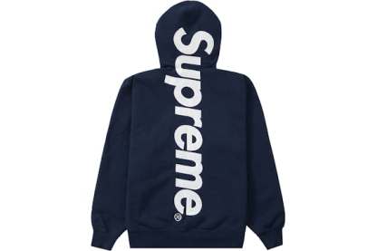 Satin Appliqué Hooded Sweatshirt
