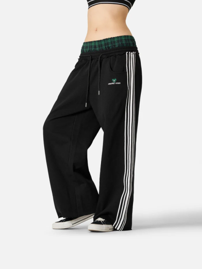【59% off ！】Double Waist Baggy Sweatpants