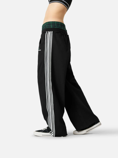 【59% off ！】Double Waist Baggy Sweatpants