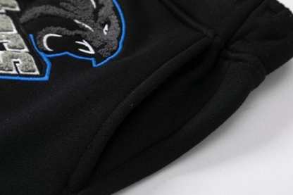 TRAPSTAR CHENILLE DECODED HOODED TRACKSUIT BLACK GREY