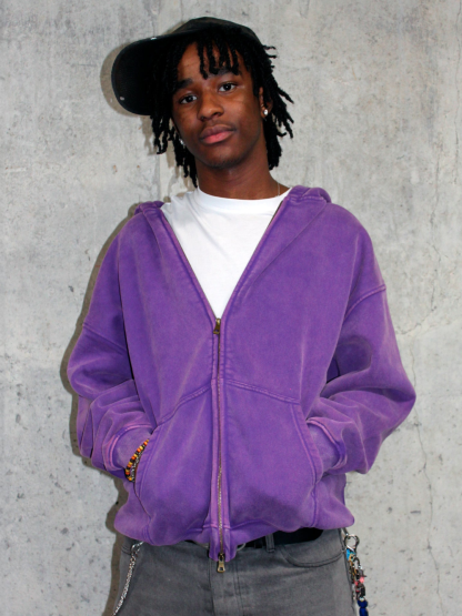 Heavyweight Washed Zip-up