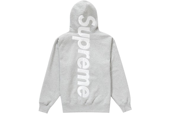 Satin Appliqué Hooded Sweatshirt