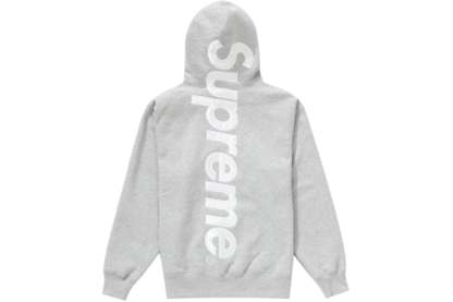 Satin Appliqué Hooded Sweatshirt