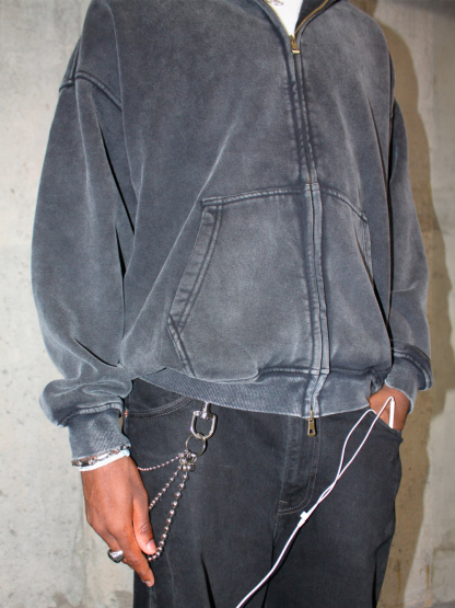 Heavyweight Washed Zip-up