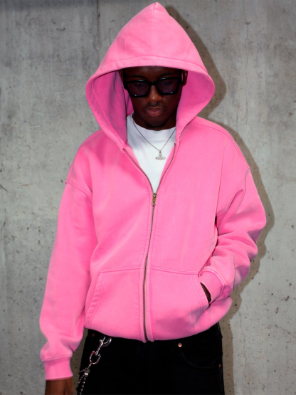 Heavyweight Washed Zip-up