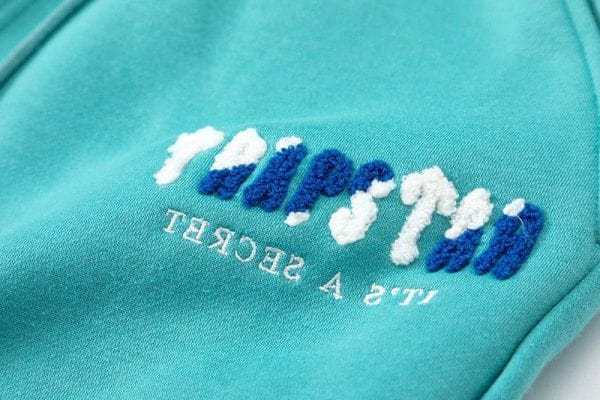 TRAPSTAR CHENILLE DECODED HOODED TRACKSUIT BLUE GREEN