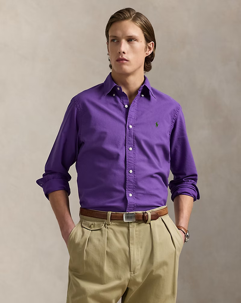 【Up to 59% off！】Garment-Dyed Oxford Shirt - All Fits